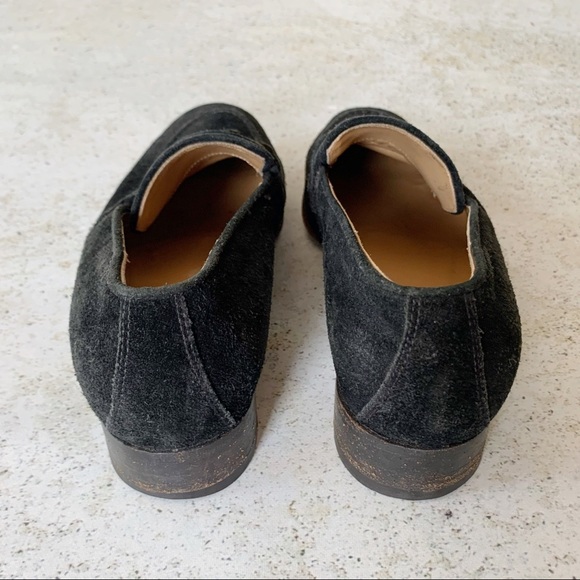 Gucci Black Velvet Loafers with Signature Web Detail - Picture 5 of 8